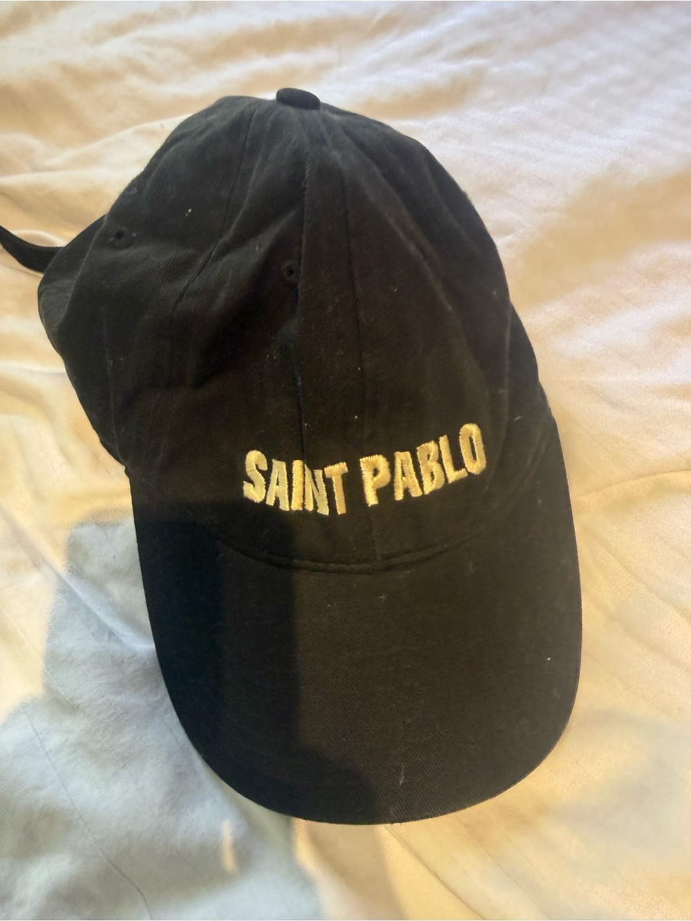 Saint Pablo Embroidered Black Baseball Cap YE MERCH KANYE WEST